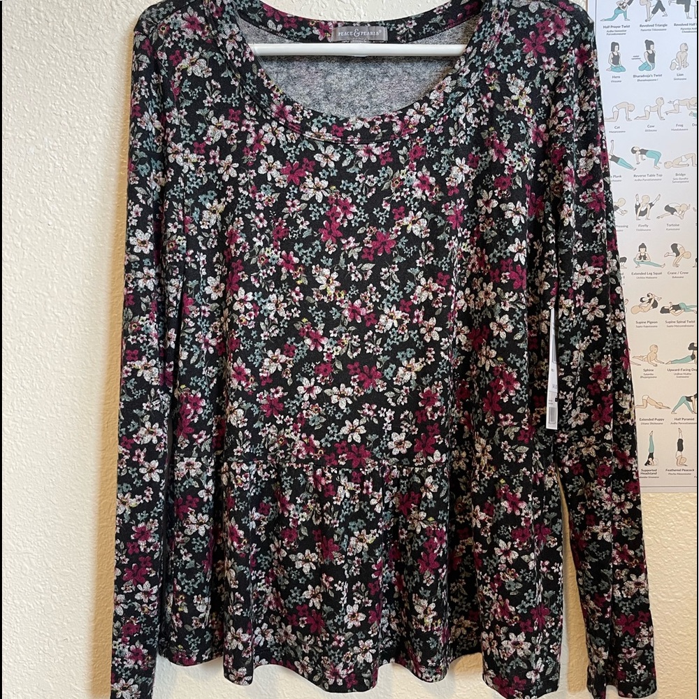 Long sleeve floral shirt. NWT.